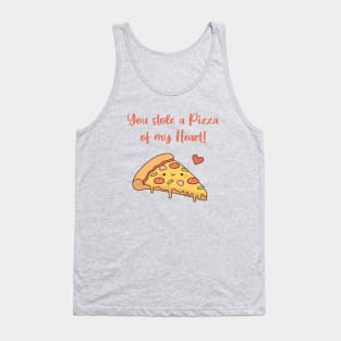 Cute You Stole a Pizza of my Heart Love Pun Tank Top